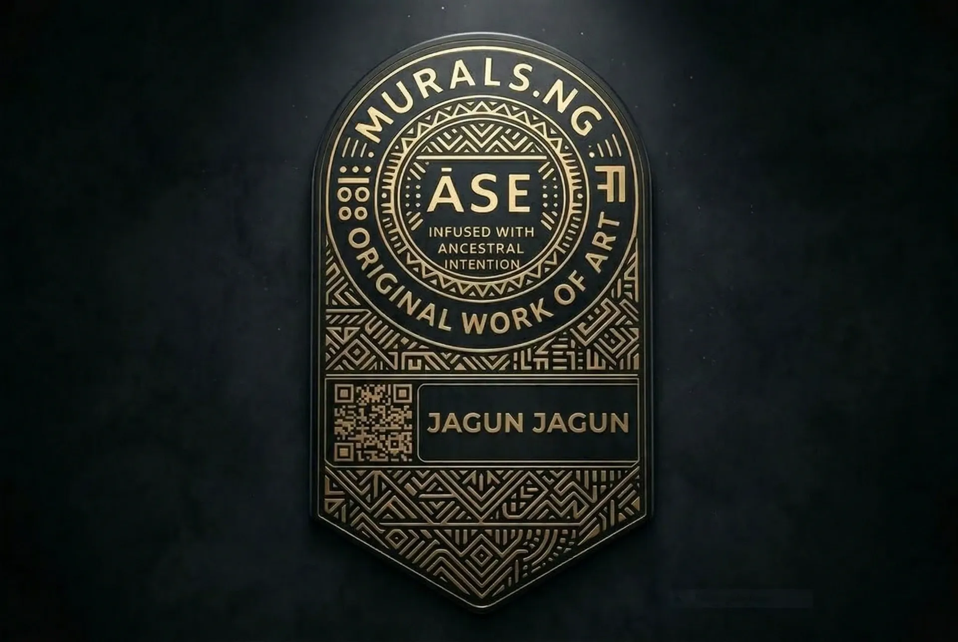 Jagun Jagun certificate of authenticity by Murals.ng