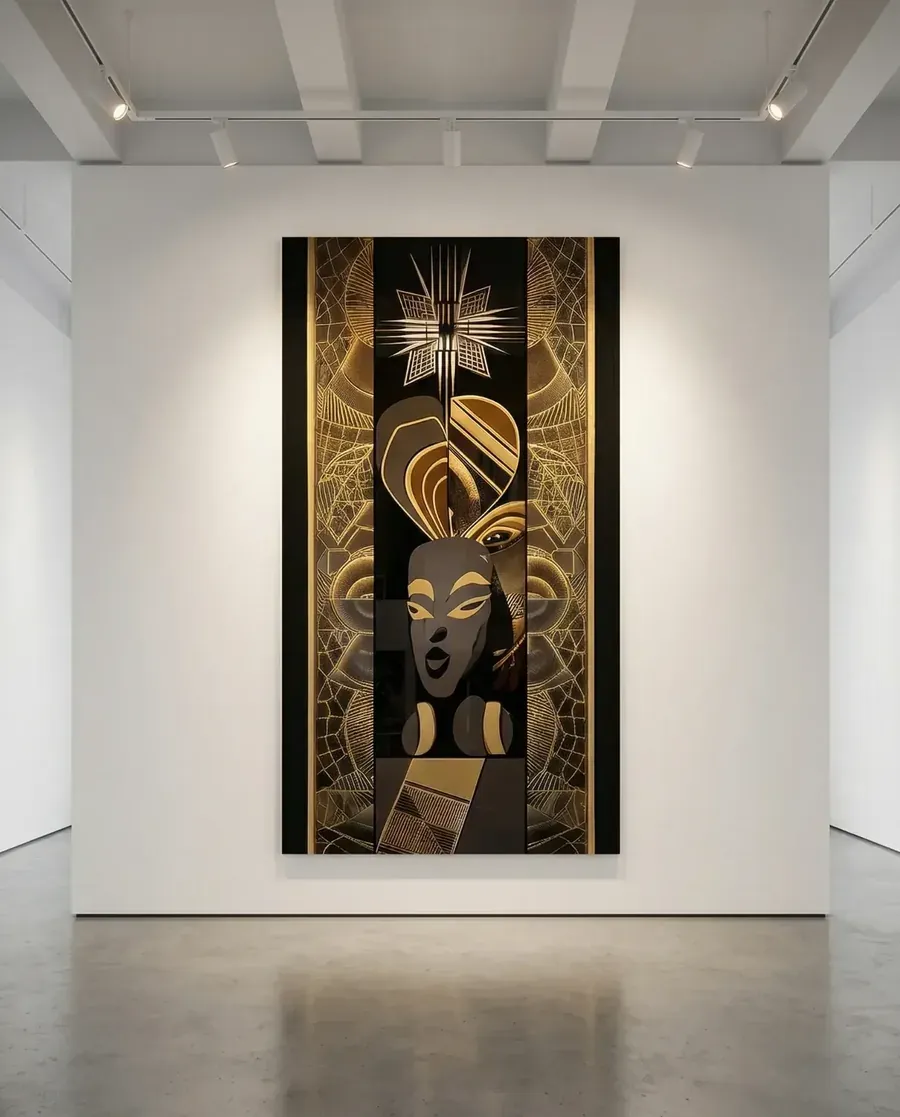 Ọ̀RỌ̀ stretched canvas installation