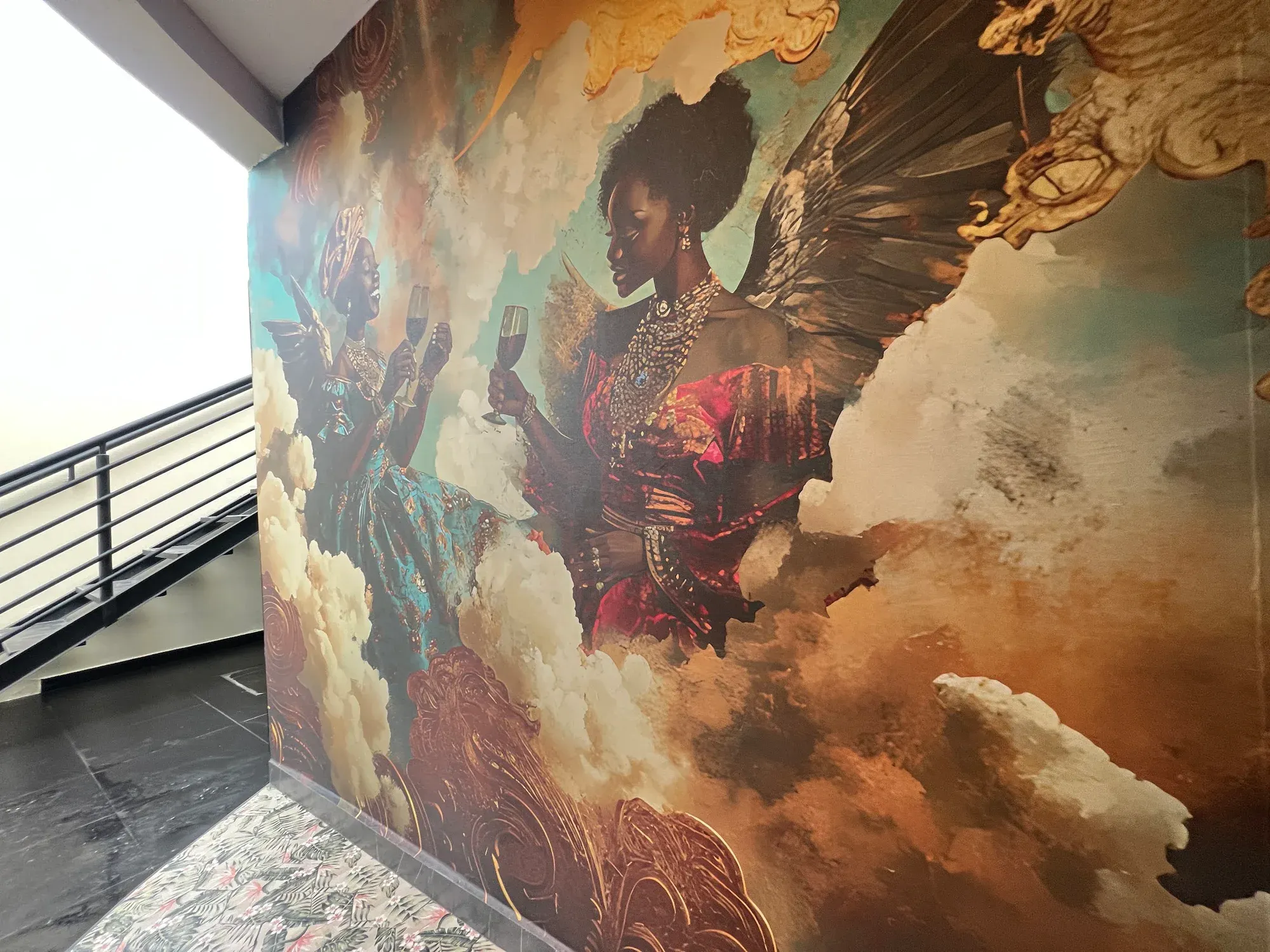 Celestial mural treatment leading through a CIEL corridor