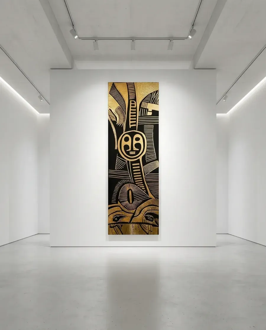 IJELE stretched canvas installation